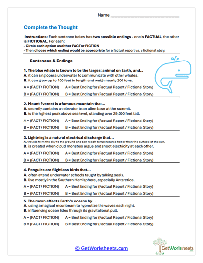 Ending Choice Analyzer Worksheet