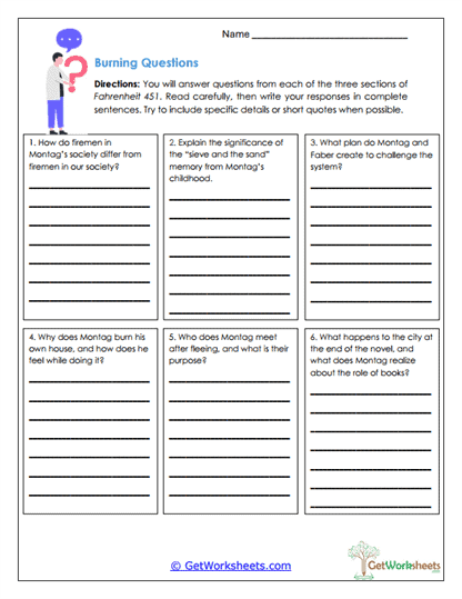 Burning Questions Worksheet