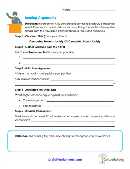 Censorship Debate Worksheet