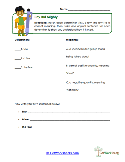 Tiny but Mighty Worksheet