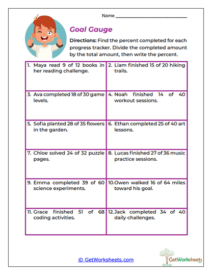 Goal Gauge Worksheet