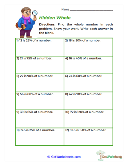 Hidden Whole Worksheet