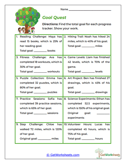 Goal Quest Worksheet
