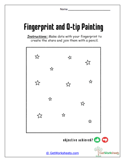 Starry Sky Dot & Connect Worksheet