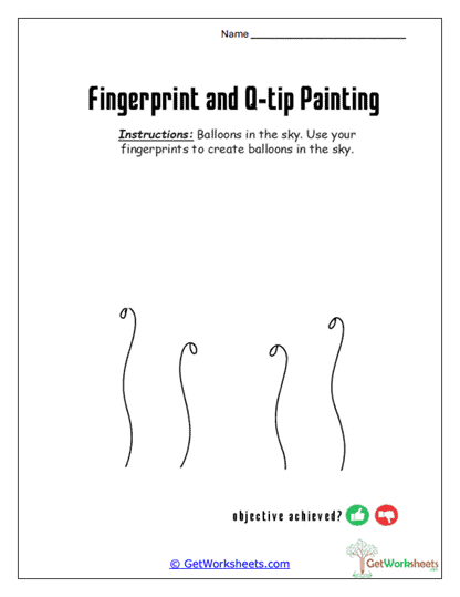 Sky Full of Balloons Worksheet