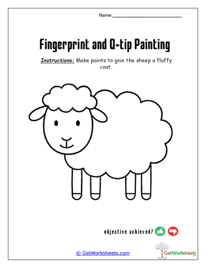 Fluffy Sheep Texture Worksheet