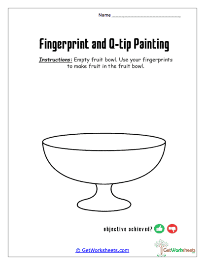 Fruit Bowl Fill-Up Worksheet