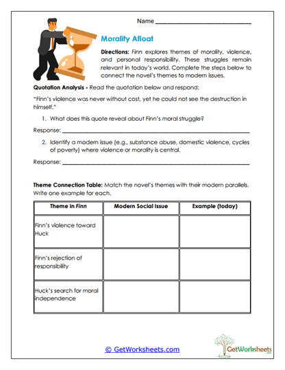 Morality Afloat Worksheet