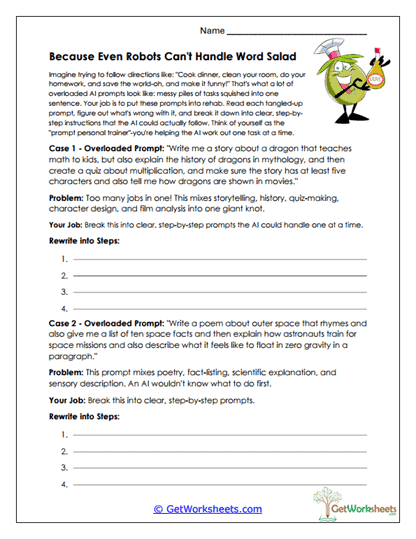 Breaking Down Overloaded Prompts Worksheet