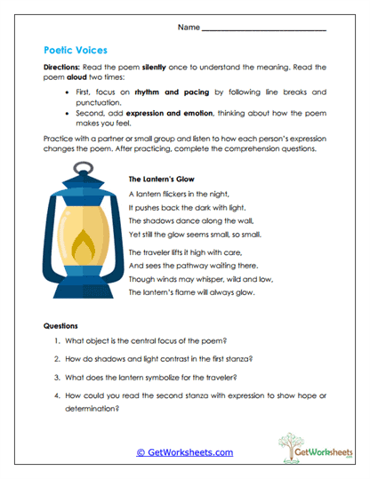 Reading Fluency Practice Worksheets