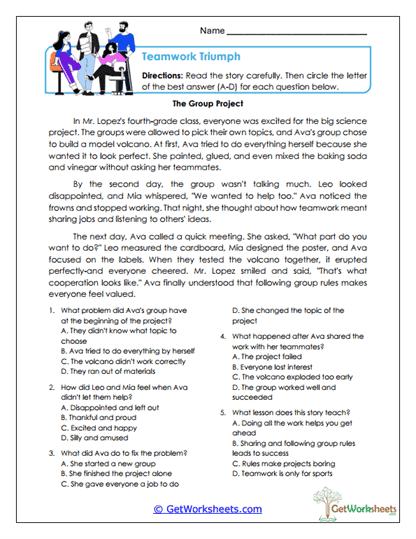 Teamwork Triumph Worksheet