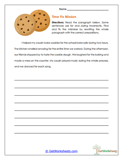 Time Fix Mission Worksheet
