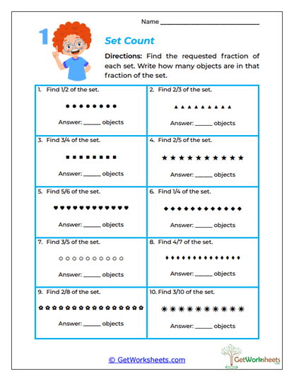 Set Count Worksheet