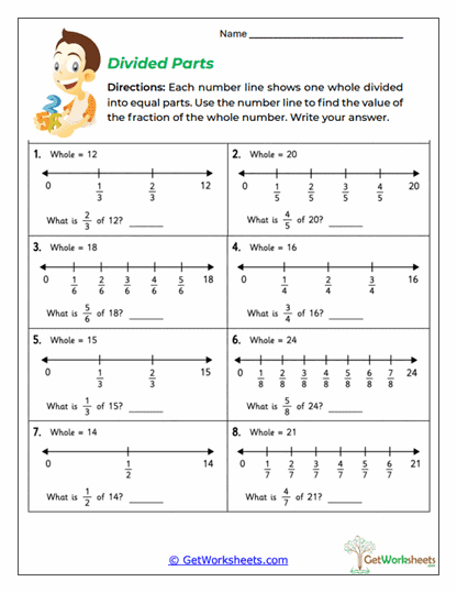 Divided Parts Worksheet