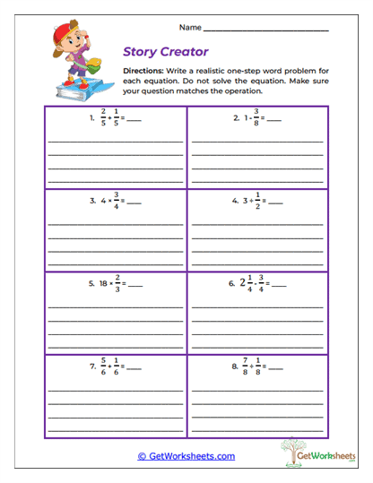 Story Creator Worksheet