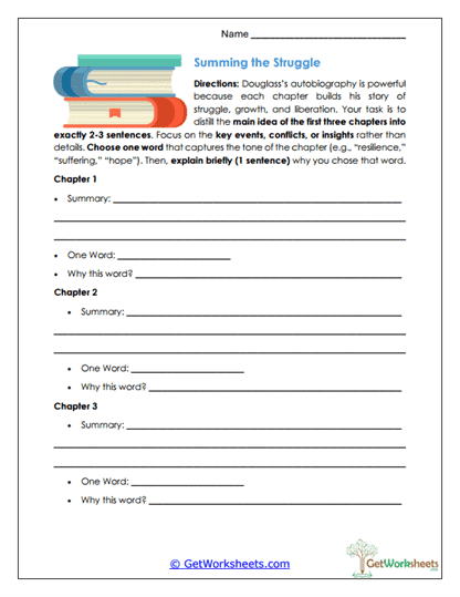 Summing the Struggle Worksheet