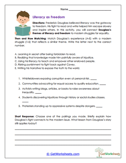 Themes of Freedom Worksheet