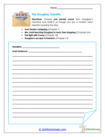 The Douglass Gazette Worksheet