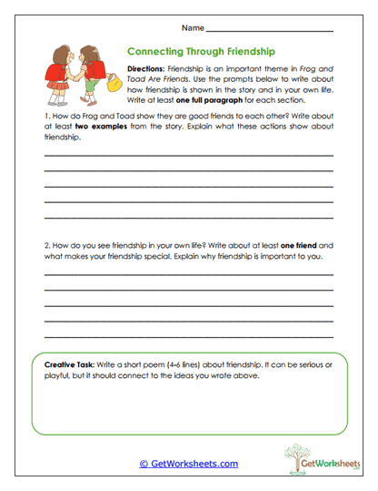 Connecting Through Friendship Worksheet