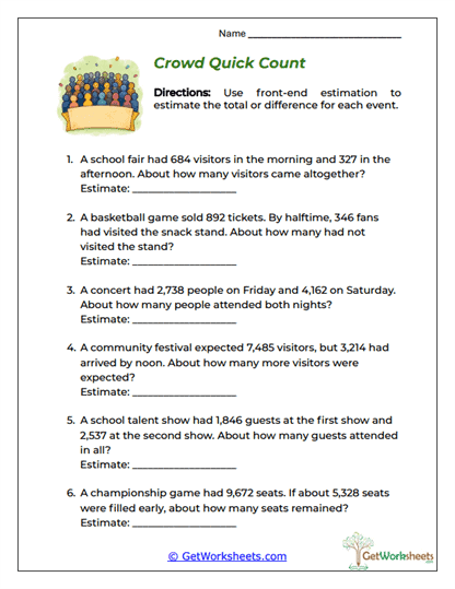 Crowd Quick Count Worksheet