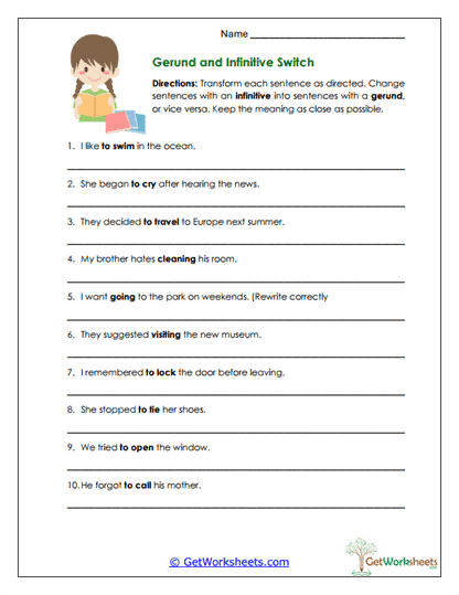 Form Transformation Worksheet