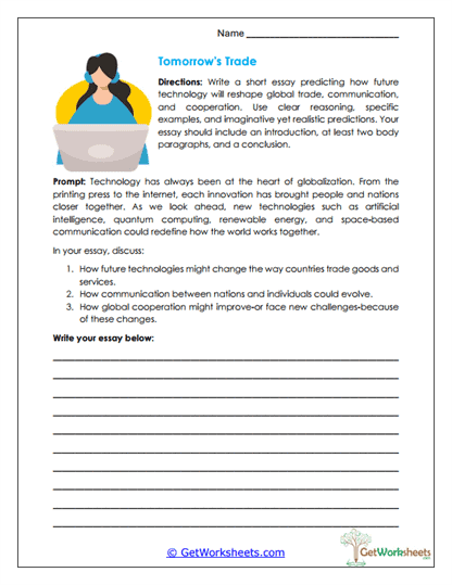 Tomorrow's Trade Worksheet