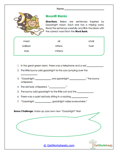 Fill-in-the-Blanks Worksheet