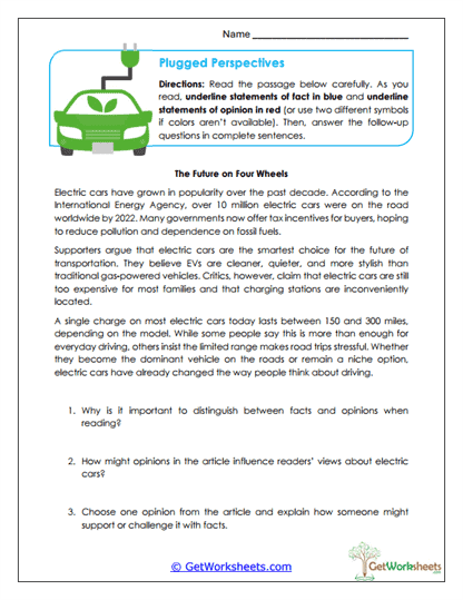 Plugged Perspectives Worksheet
