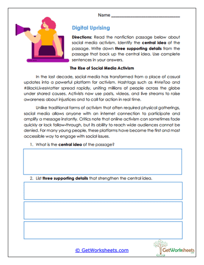 Digital Activism Worksheet