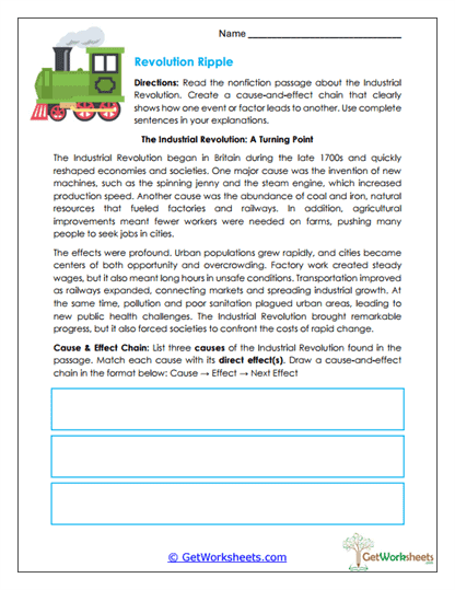 Industrial Impact Worksheet