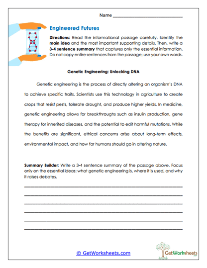 Genetic Innovations Worksheet