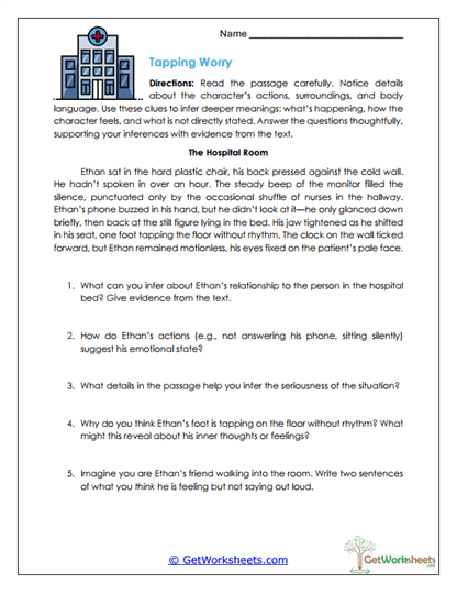 Tapping Worry Worksheet