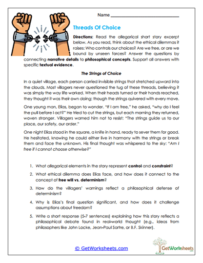 Threads of Choice Worksheet