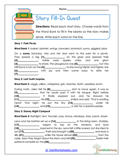 Grade 2 Vocabulary Worksheets