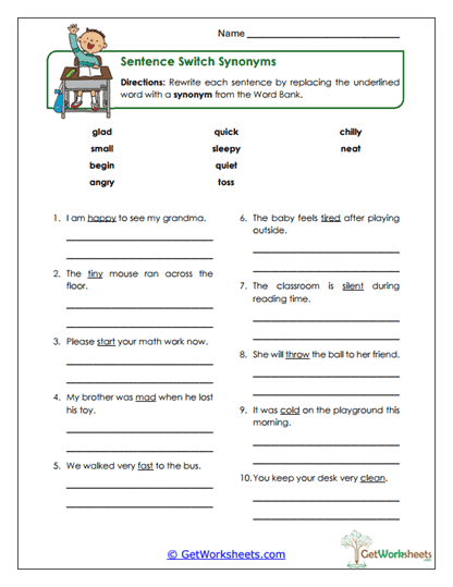 Opposite Match Quest Worksheet