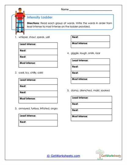 Grade 5 Vocabulary Worksheets