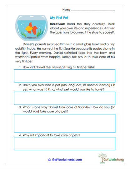 My First Pet Worksheet