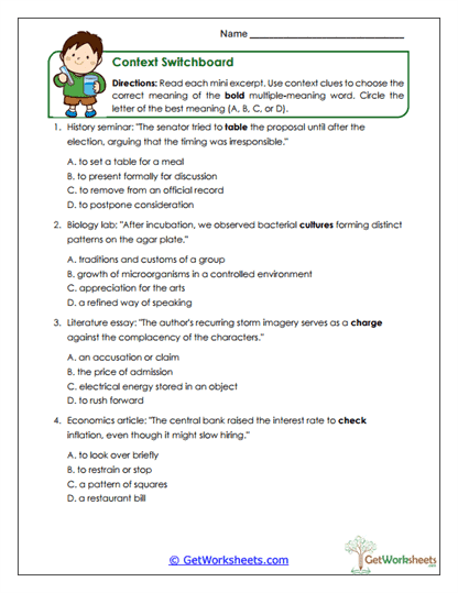 Context Switchboard Worksheet