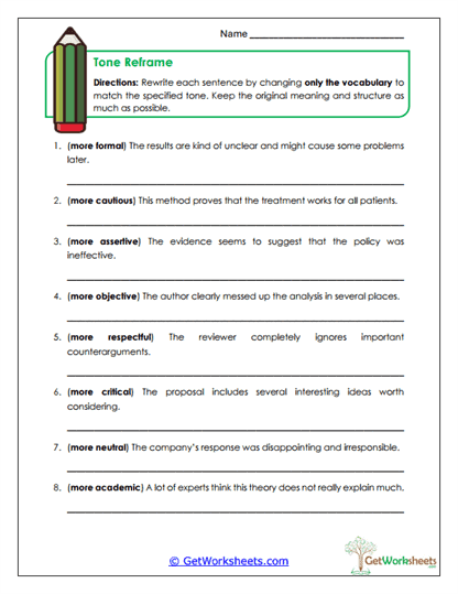 Tone Reframe Worksheet