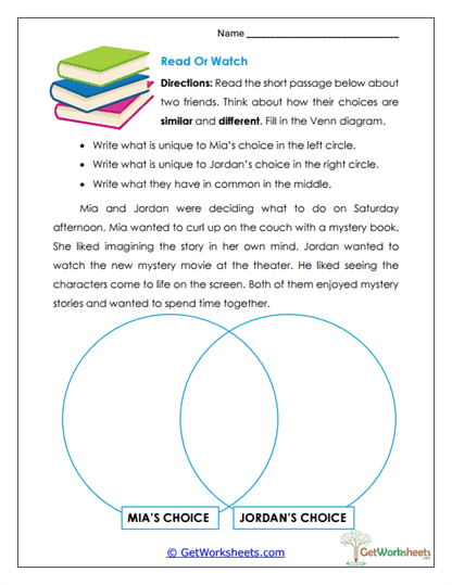 Read or Watch Worksheet