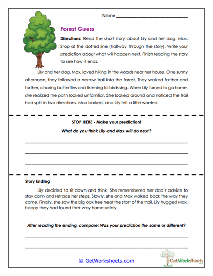 Forest Guess Worksheet