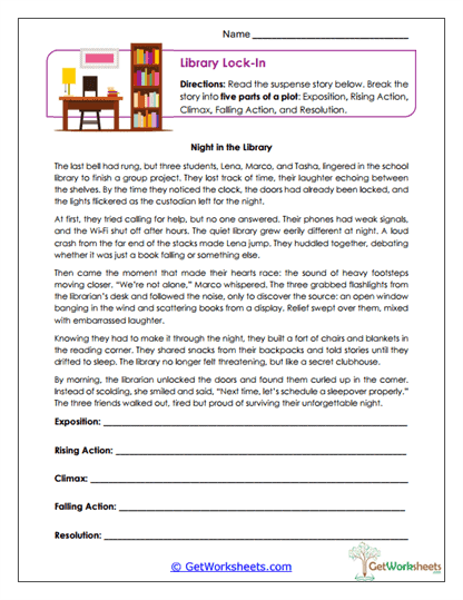 Library Lock-In Worksheet
