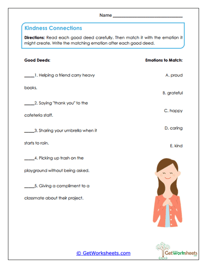 Kindness Connections Worksheet
