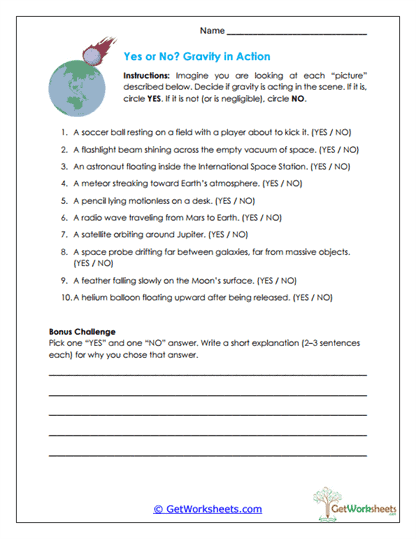 Yes or No? Worksheet
