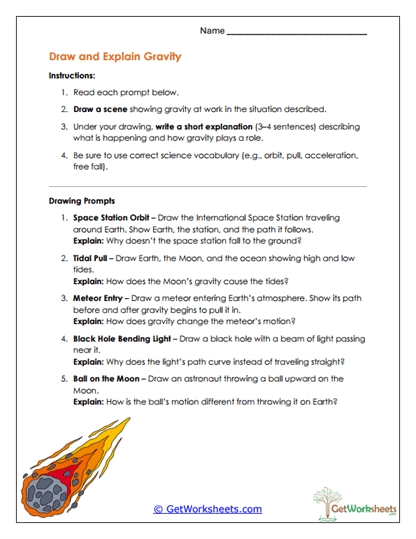 Draw and Explain Worksheet