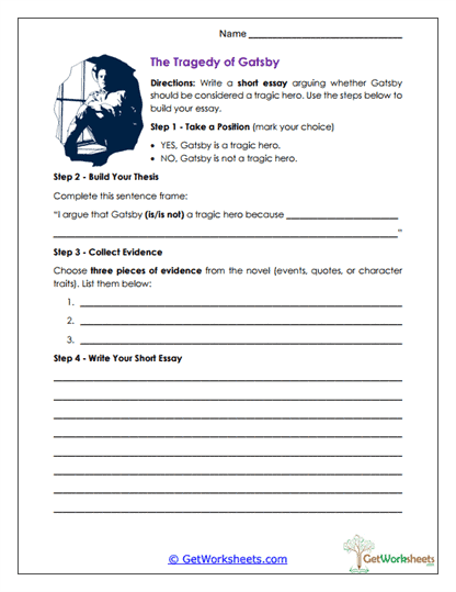 Tragic Hero Essay Worksheet