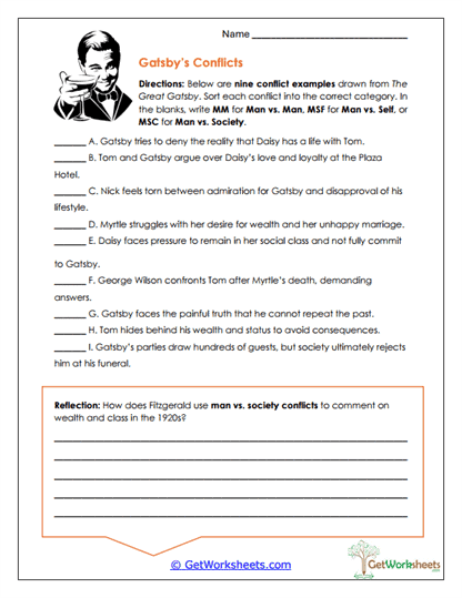 Conflict Sorting Worksheet