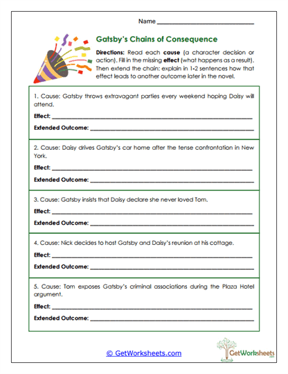 Consequence Chains Worksheet