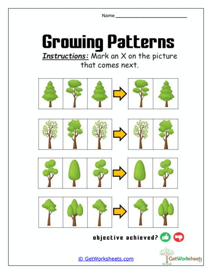 Tree Pattern Picker Worksheet
