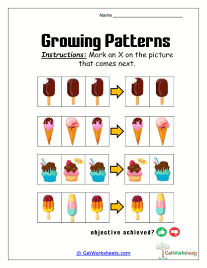 Frozen Treat Rotation Worksheet